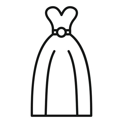 Wedding Dress Outline Clip Art