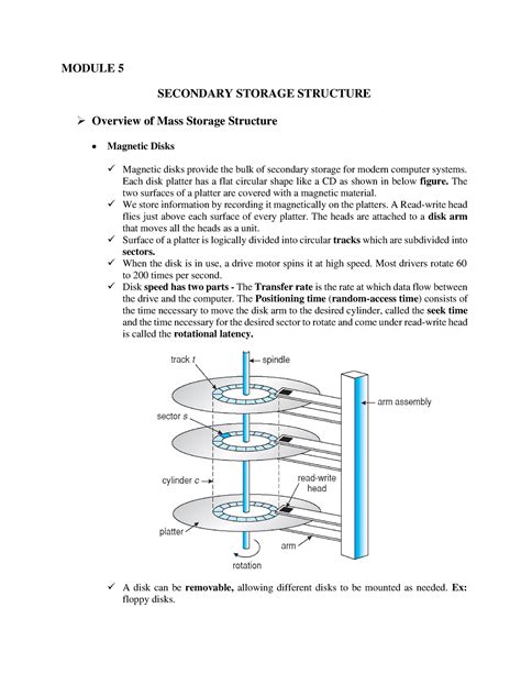 Operating System Module-5(Part-1) - MODULE 5 SECONDARY STORAGE ...
