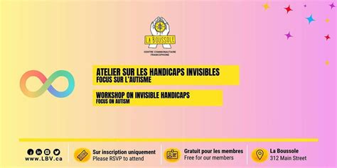 Atelier sur les handicaps invisibles - Focus sur lautisme, 312 Main St ...