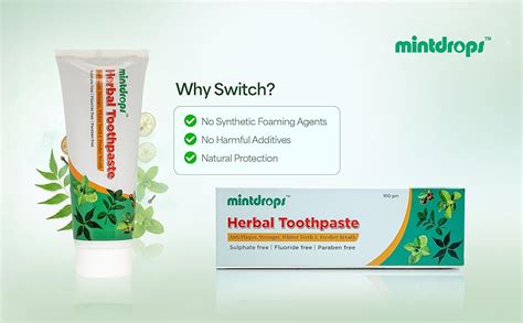 Buy Mintdrops™ Herbal Fresh Toothpaste – 100% Natural Oral Care | Pure ...
