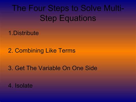 Image result for Multi-Step Equations with Two Variables