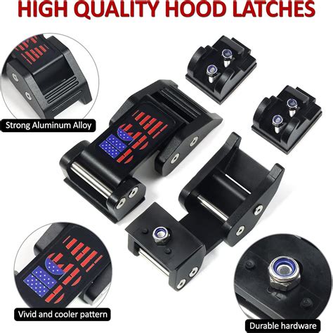 Buy RANGEOF Hood Latches Aluminum Hood Catch Kit for Jeep 2007-2018 ...