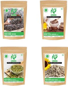 RASC Sunflower, Pumpkin, Flax And Chia Seeds I Pack of 4 I Each Pack ...