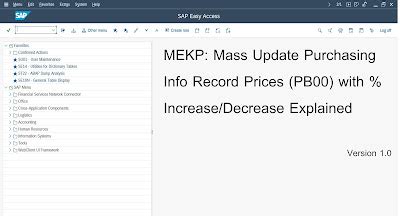 How to Mass Update Purchasing Info Record Prices in SAP