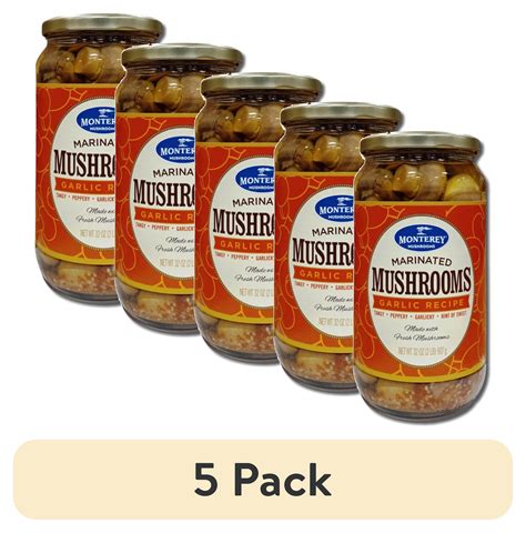 (5 pack) Monterey Marinated Mushrooms Value Pack | 32 Ounce Jar ...