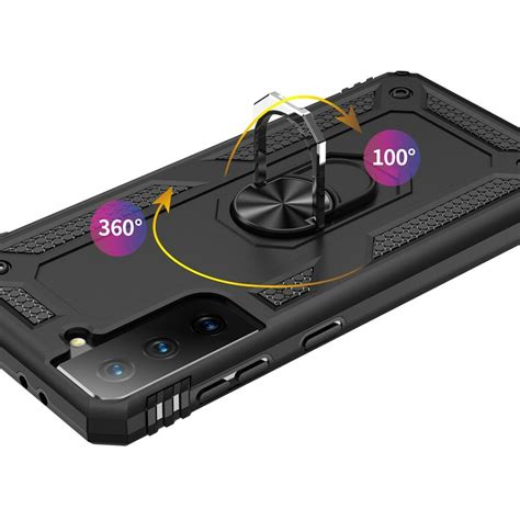 Vaku ® Samsung Galaxy S21 Plus Hawk Ring Shock Proof Cover with Inbuilt ...