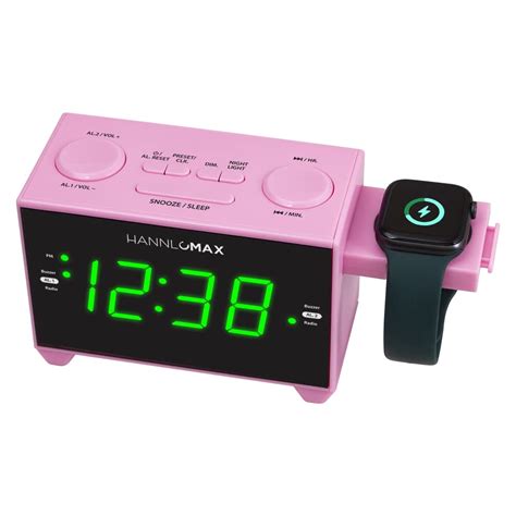 Buy HANNLOMAX HX-132CR Alarm Clock Radio with Dual USB Ports (USB Type ...