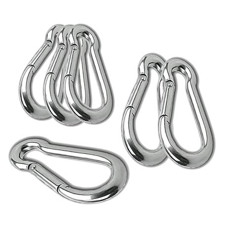 (Pack of 3PCS) A-10,5/16" Carabiner Clips Zinc-Galvanized Steel Spring ...