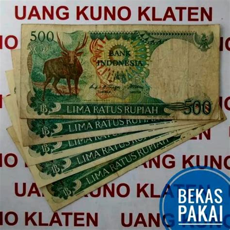 Jual Bekas 500 Rupiah Rusa Timor Tahun 1988 Rp Kijang Uang Kertas Kuno ...