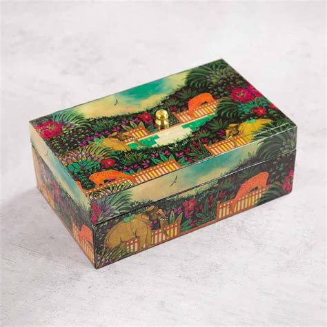 Buy INDIA CIRCUS Floors Of Flourish Multicolour Printed Wooden ...