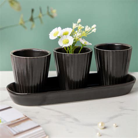 White Ceramic Planter Online in India | Nestasia