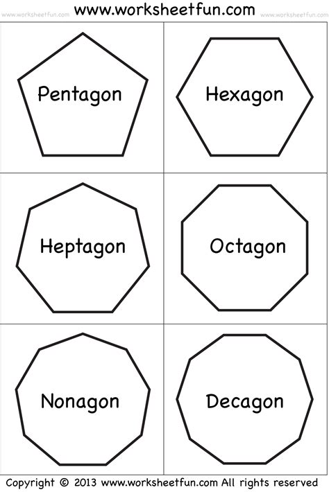 hexagon shapes for kindergarten