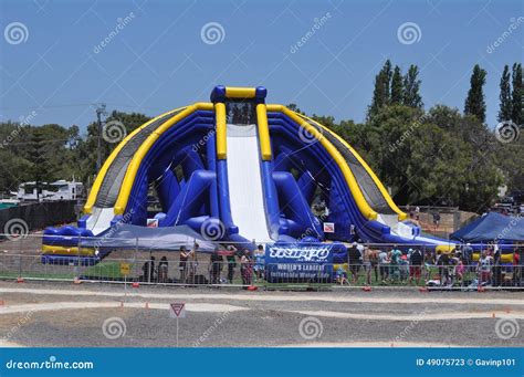 Worlds Largest Inflatable Water Slide Editorial Stock Photo - Image of ...