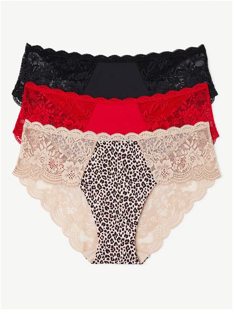 Joyspun Women's Microfiber and Lace Hipster Panties 3-Pack Sizes XS-3XL ...