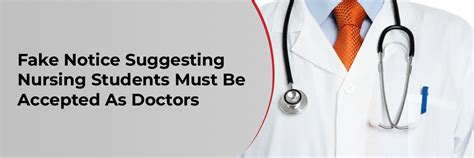 Fake Notice Suggesting Nursing Students Must Be Accepted As Doctors