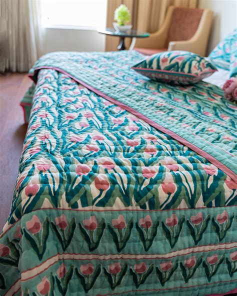 Buy Pacific Handblock Printed Cotton Quilt online in India at Best ...