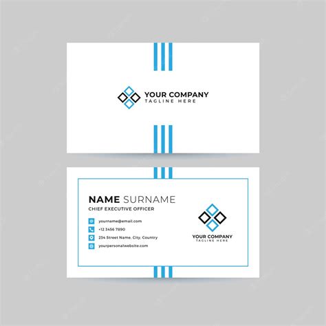 Basic Business Card Template 的图像结果