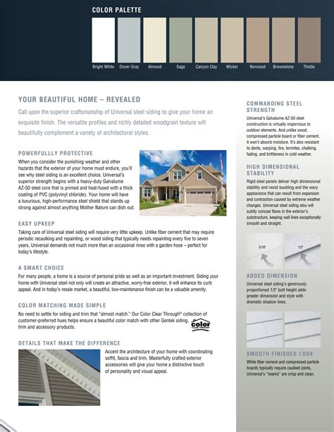 Gentek Building Products, Inc., Catalogs, Universal Steel Brochure | ARCAT