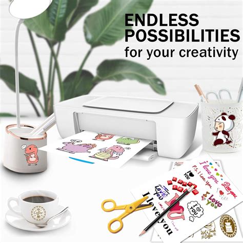 Buy Printable Vinyl Sticker Paper for Inkjet Printer - Transparent ...