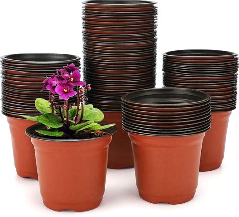 50Pcs Seedlings Flower Plant Container,3.9x2.7x3.3In Seed Starter Pots ...