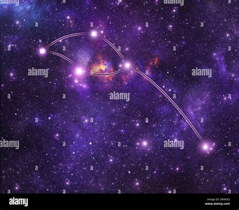 Representation of the constellation Delphinus (Del), one of the modern ...