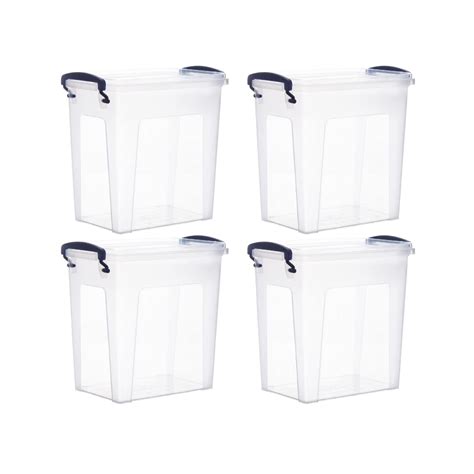 Clear Storage Latch Box, Plastic Containers with Lids,