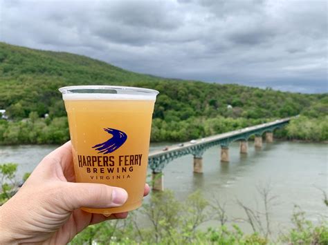 Berliner Weiss @ Harpers Ferry Brewing, with a view of the Potomac ...