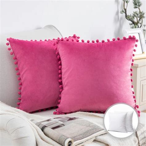Pink Pompom Lace Cotton Cushion Cover – KACHCHA AAM