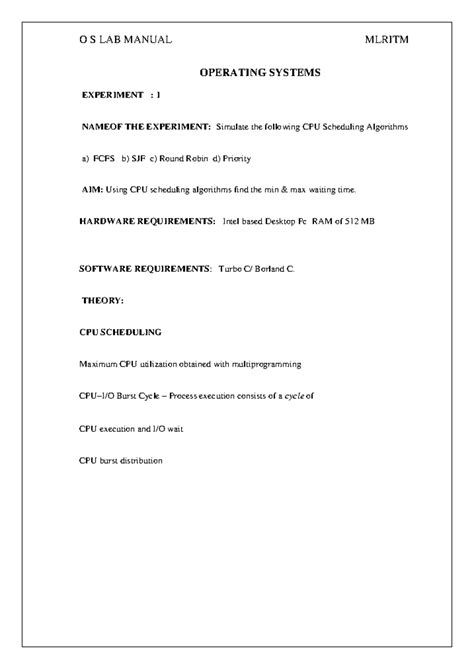 5af6989319 abdos lab manual - O S LAB MANUAL MLRITM OPERATING SYSTEMS ...