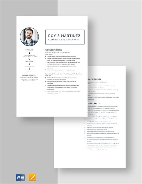 Image result for Computer Lab Assistint Resume