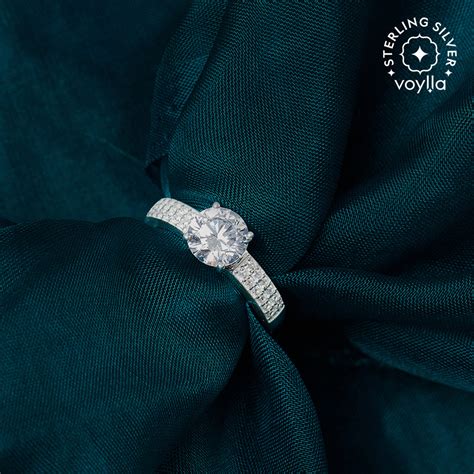 925 Sterling Silver CZ Studded Ring – VOYLLA