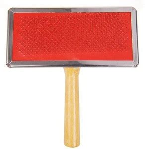 Vigourholistic Grooming Wooden Self-Cleaning Slicker Hair Brush For ...