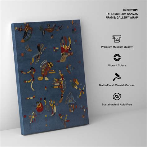 Abstract blue Painting & Wall Art Print by Wassily Kandinsky - Dessine Art