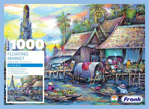 Buy Frank Floating Market Jigsaw Puzzle (1000 Pieces) for Adults and ...