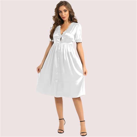 Silken Comfort Knee-Length Lounge Dress – NUE AFFAIR
