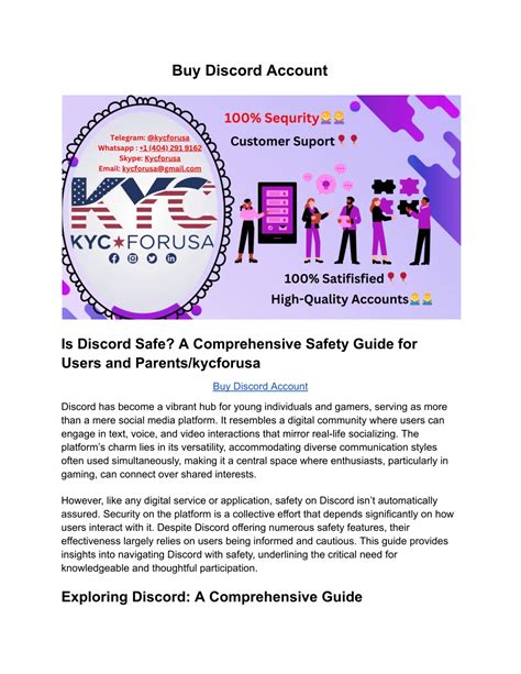 PPT - Buy Discord Accounts - Safety Guarantee, 24/7 Support PowerPoint ...