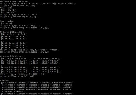 Image result for Python Numpy Array Creation