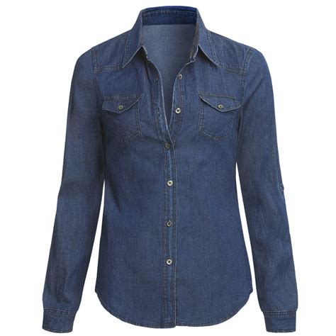 True Grit Stretch Dark Denim Shirt (For Women) 4303D - Save 82%