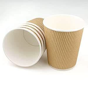 Buy Disposable Ripple Wall Coffee Cup Hot Beverage Container 120 ML ...