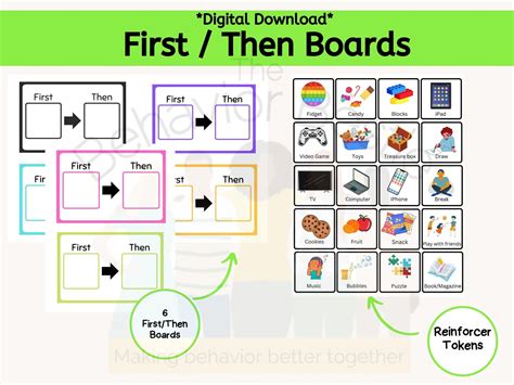 First Then Board: Visual Schedule With Activity Icons (PDF Download ...