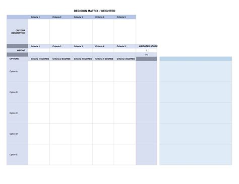 Image result for Decision Matrix Form