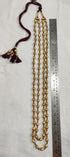Extra long Two Line Gold Dholki Necklace | Layered 925 Bormala | MACS