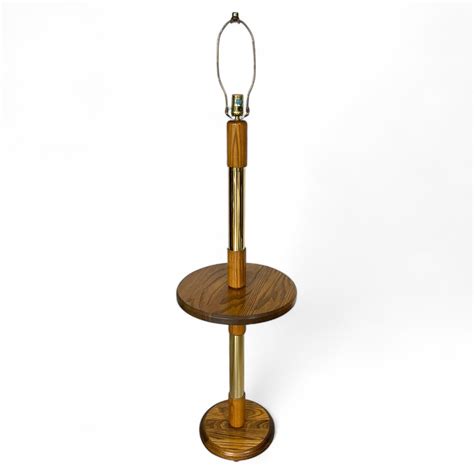 Vintage Mid Century Floor Lamp with Built In Round Table — Wall Star ...