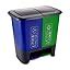 Nayasa 2-in-1 Pedal Dustbin – 33 L (16.5 L Each) | Dual Compartment Wet ...