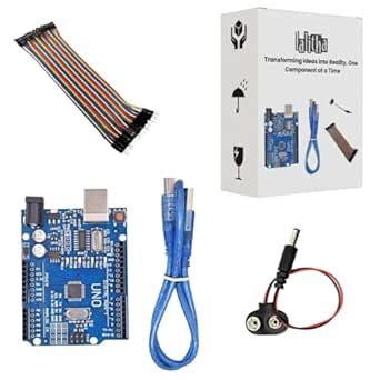 Lalitha UNO R3 Development Board Kit, USB Cable, 40-Pin Male-Female ...