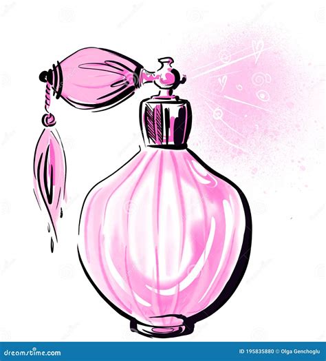 Perfume Bottle Drawing Spraying