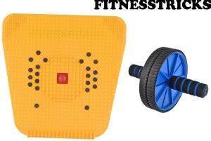 Fitnesstricks 2 In 1 Combo Of Blood Circulation Mat With Ab Wheel For ...