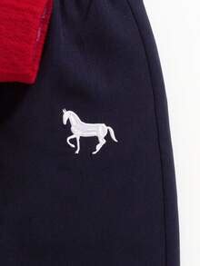 2pcs Boys Casual Embroidery Design Regular Fit Half-Placket Long Sleeve ...