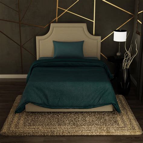 Buy SPACES Cushlon Dark Teal Solid Single Blanket from Spaces at just ...