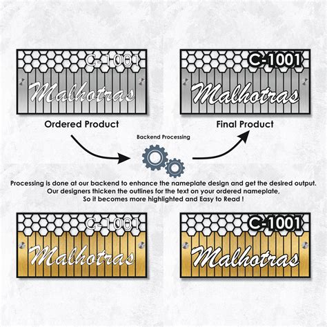 The Honey Comb Nameplate – Nameplate Studio